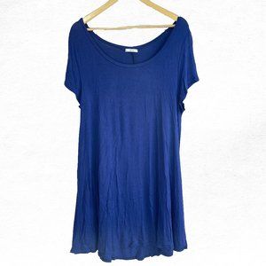 Small Jodifl Casual Blue Dress Solid Plain
